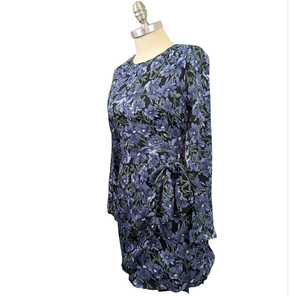& Other Stories Floral Print Mini Wrap Dress - Size 4 - Picture 3 of 13